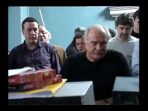 Никита Михалков и Михаил Ефремов на съемках фильма «12»