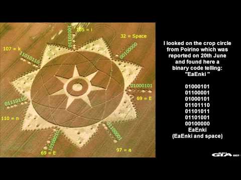 UFO Ea Enki - ASCII code was drawn in Crop Circle at Poirino, Italy on June 20, 2011.mp4